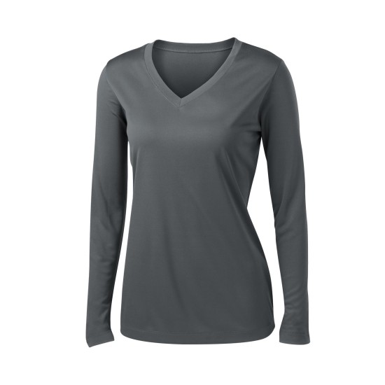 Sport-Tek Ladies Long Sleeve PosiCharge Competitor V-Neck Tee. LST353LS