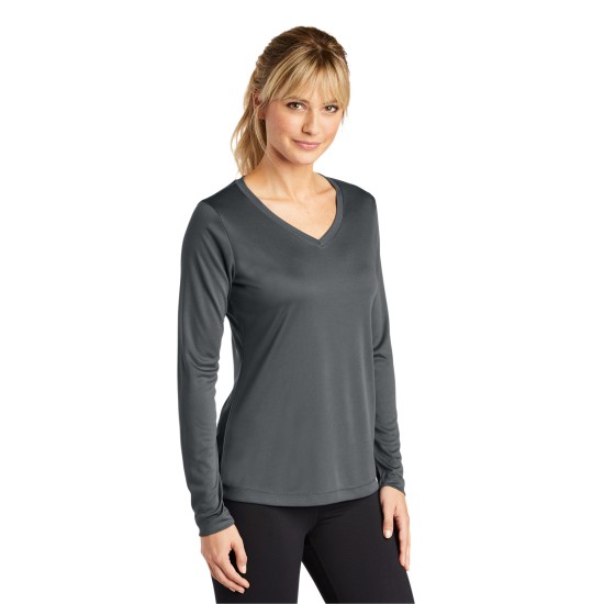 Sport-Tek Ladies Long Sleeve PosiCharge Competitor V-Neck Tee. LST353LS