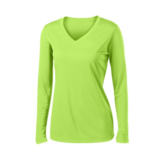 Sport-Tek Ladies Long Sleeve PosiCharge Competitor V-Neck Tee. LST353LS