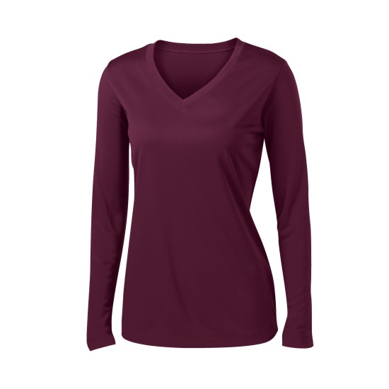 Sport-Tek Ladies Long Sleeve PosiCharge Competitor V-Neck Tee. LST353LS