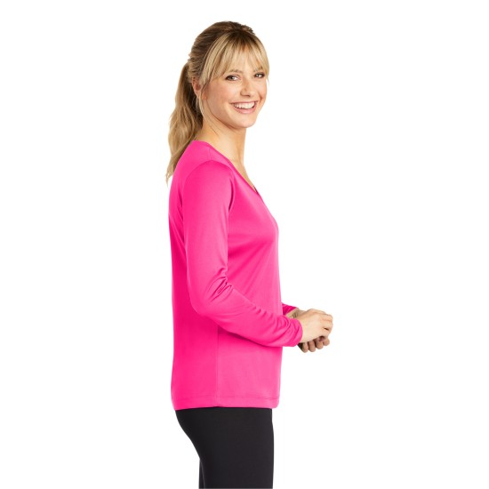 Sport-Tek Ladies Long Sleeve PosiCharge Competitor V-Neck Tee. LST353LS