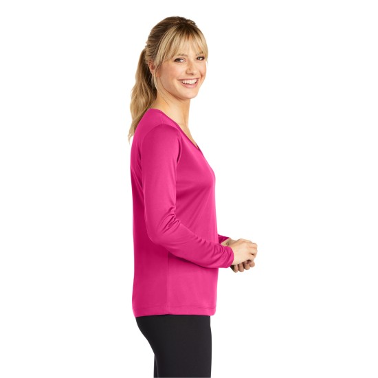 Sport-Tek Ladies Long Sleeve PosiCharge Competitor V-Neck Tee. LST353LS