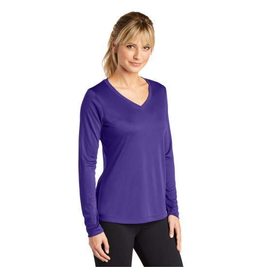 Sport-Tek Ladies Long Sleeve PosiCharge Competitor V-Neck Tee. LST353LS