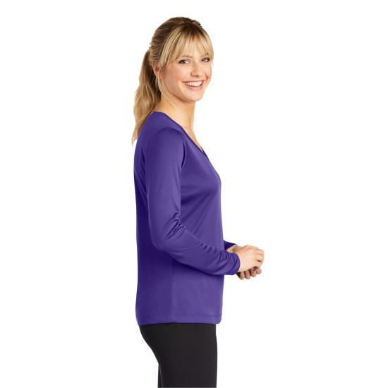 Sport-Tek Ladies Long Sleeve PosiCharge Competitor V-Neck Tee. LST353LS