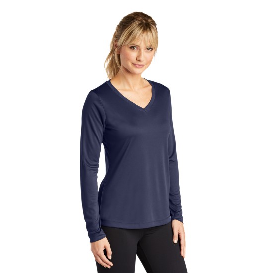 Sport-Tek Ladies Long Sleeve PosiCharge Competitor V-Neck Tee. LST353LS