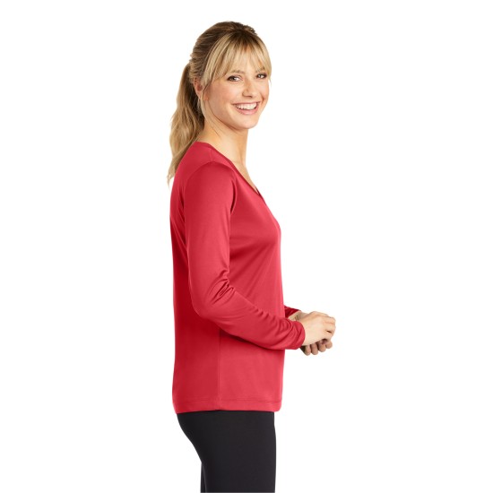 Sport-Tek Ladies Long Sleeve PosiCharge Competitor V-Neck Tee. LST353LS