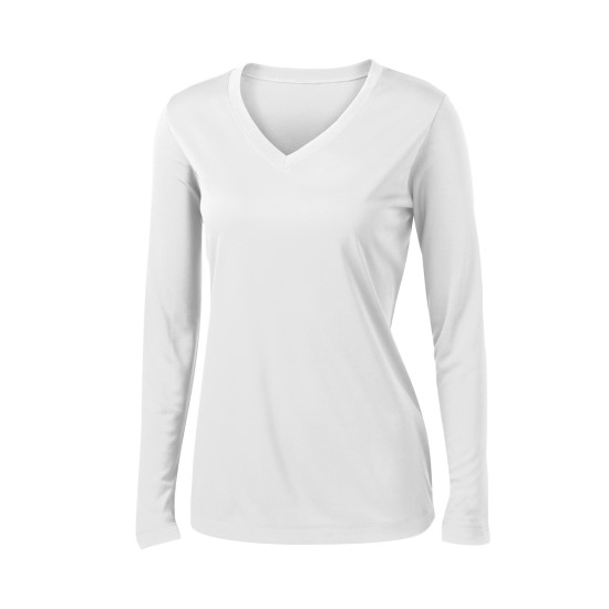 Sport-Tek Ladies Long Sleeve PosiCharge Competitor V-Neck Tee. LST353LS