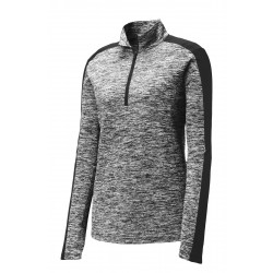 Sport-Tek Ladies PosiCharge Electric Heather Colorblock 1/4-Zip Pullover. LST397