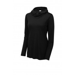 Sport-Tek Ladies PosiCharge Tri-Blend Wicking Long Sleeve Hoodie LST406