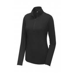 Sport-Tek Ladies PosiCharge Tri-Blend Wicking 1/4-Zip Pullover. LST407