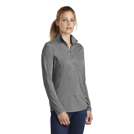 Sport-Tek Ladies PosiCharge Tri-Blend Wicking 1/4-Zip Pullover. LST407