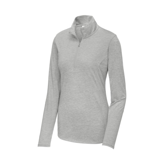 Sport-Tek Ladies PosiCharge Tri-Blend Wicking 1/4-Zip Pullover. LST407