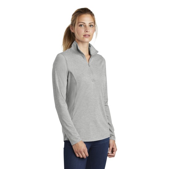 Sport-Tek Ladies PosiCharge Tri-Blend Wicking 1/4-Zip Pullover. LST407