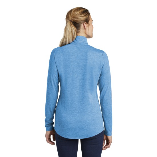 Sport-Tek Ladies PosiCharge Tri-Blend Wicking 1/4-Zip Pullover. LST407