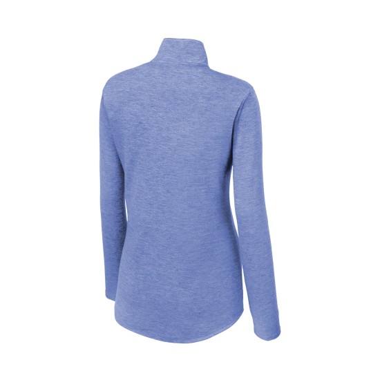 Sport-Tek Ladies PosiCharge Tri-Blend Wicking 1/4-Zip Pullover. LST407