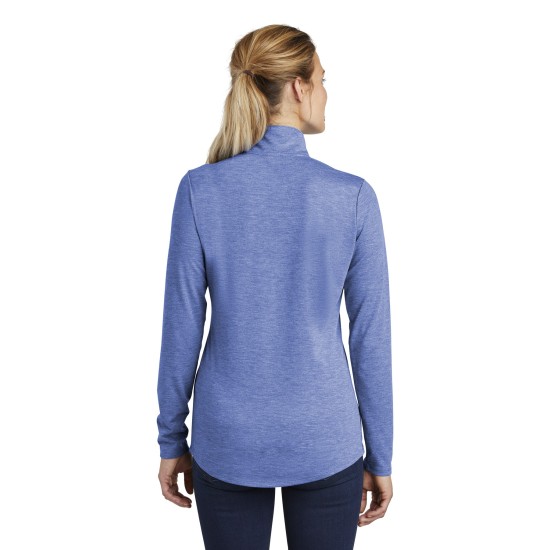 Sport-Tek Ladies PosiCharge Tri-Blend Wicking 1/4-Zip Pullover. LST407