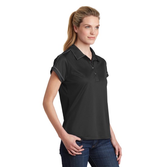 Sport-Tek Ladies Contrast Stitch Micropique Sport-Wick Polo. LST659