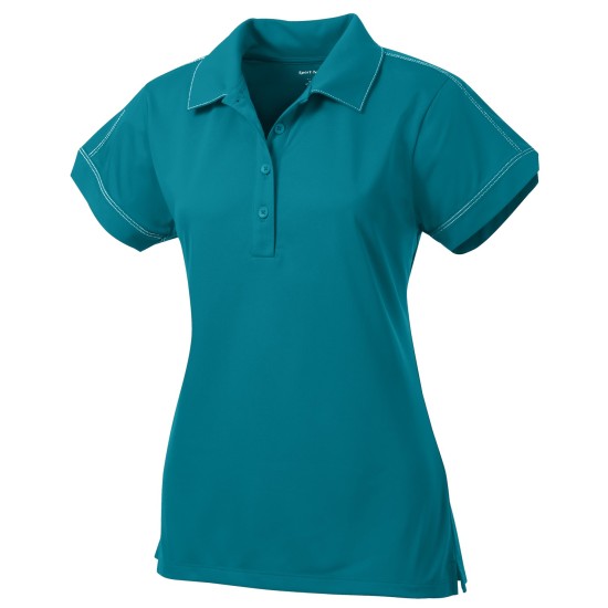 Sport-Tek Ladies Contrast Stitch Micropique Sport-Wick Polo. LST659