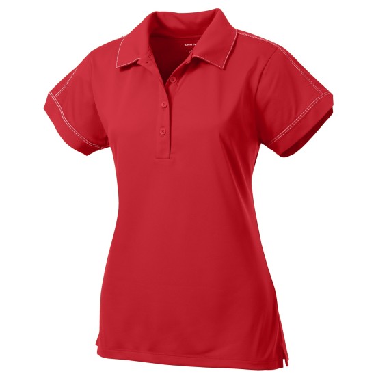 Sport-Tek Ladies Contrast Stitch Micropique Sport-Wick Polo. LST659