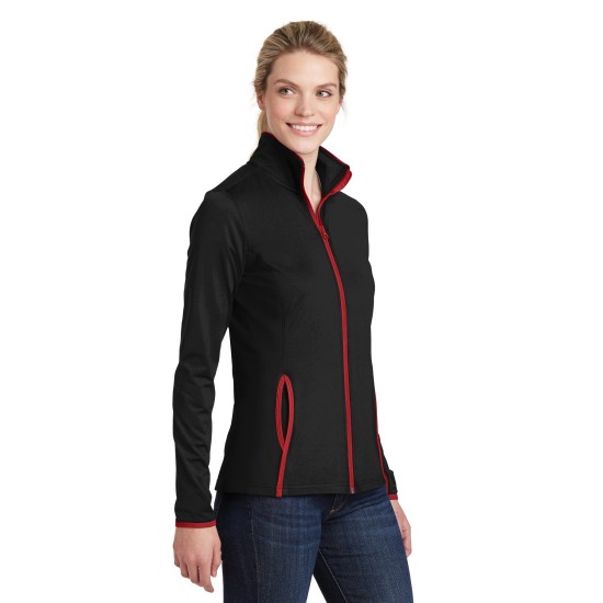 Sport-Tek Ladies Sport-Wick Stretch Contrast Full-Zip Jacket. LST853