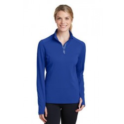 Sport-Tek Ladies Sport-Wick Textured 1/4-Zip Pullover. LST860