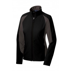 Sport-Tek Ladies Colorblock Soft Shell Jacket. LST970