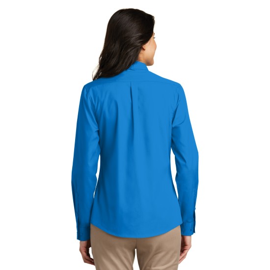 Port Authority® Ladies Long Sleeve Carefree Poplin Shirt. LW100