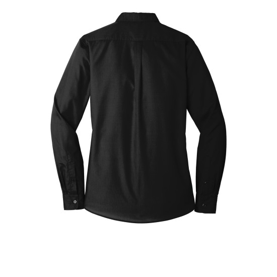 Port Authority® Ladies Long Sleeve Carefree Poplin Shirt. LW100