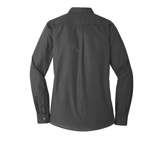 Port Authority® Ladies Long Sleeve Carefree Poplin Shirt. LW100