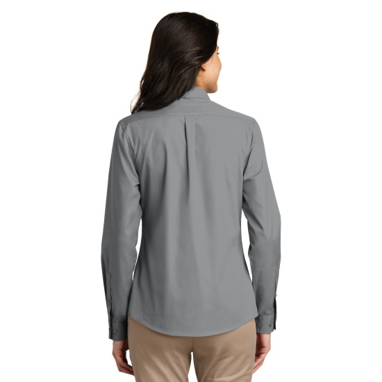 Port Authority® Ladies Long Sleeve Carefree Poplin Shirt. LW100