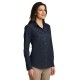 Port Authority® Ladies Long Sleeve Carefree Poplin Shirt. LW100