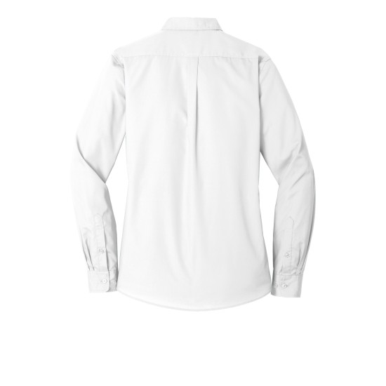 Port Authority® Ladies Long Sleeve Carefree Poplin Shirt. LW100