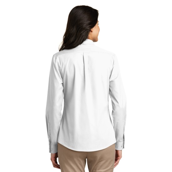 Port Authority® Ladies Long Sleeve Carefree Poplin Shirt. LW100