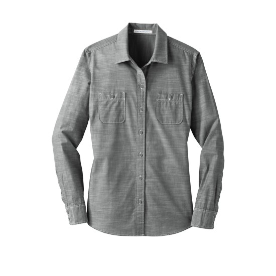 Port Authority® Ladies Slub Chambray Shirt. LW380