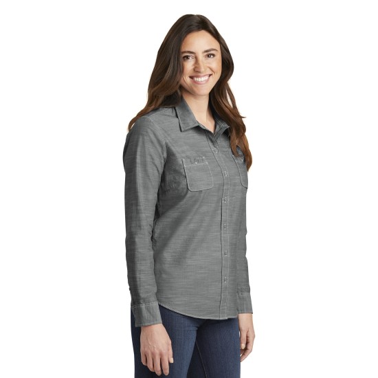 Port Authority® Ladies Slub Chambray Shirt. LW380