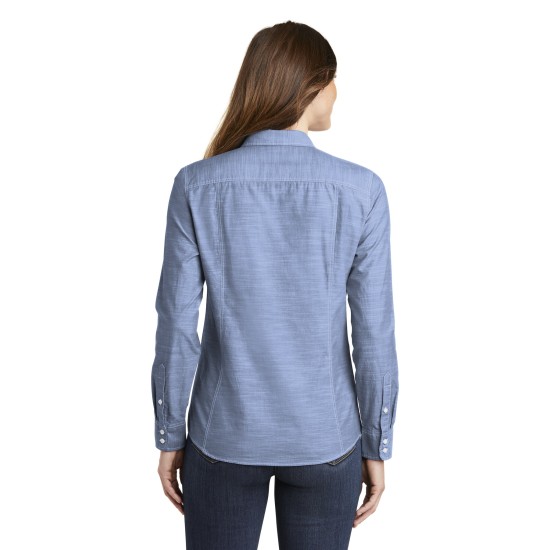 Port Authority® Ladies Slub Chambray Shirt. LW380