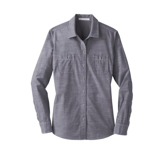 Port Authority® Ladies Slub Chambray Shirt. LW380