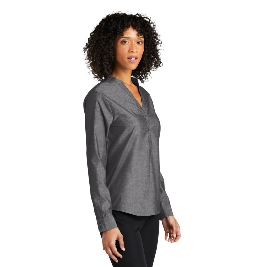Port Authority Ladies Long Sleeve Chambray Easy Care Shirt LW382
