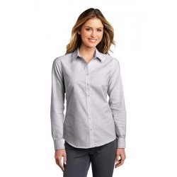 Port Authority Ladies SuperPro Oxford Stripe Shirt. LW657