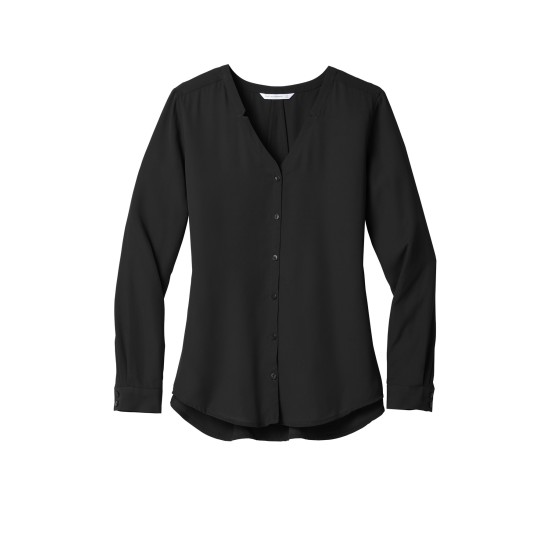 Port Authority® Ladies Long Sleeve Button-Front Blouse. LW700