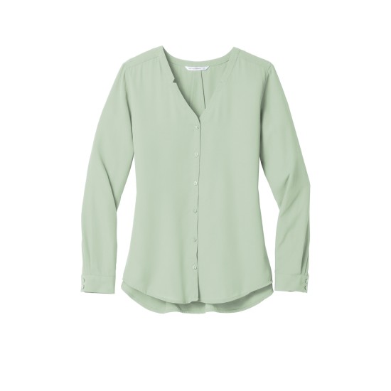 Port Authority® Ladies Long Sleeve Button-Front Blouse. LW700