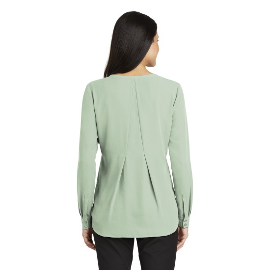 Port Authority® Ladies Long Sleeve Button-Front Blouse. LW700