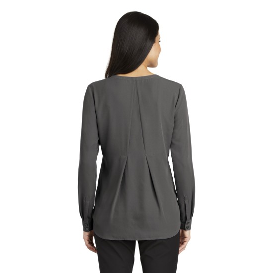 Port Authority® Ladies Long Sleeve Button-Front Blouse. LW700