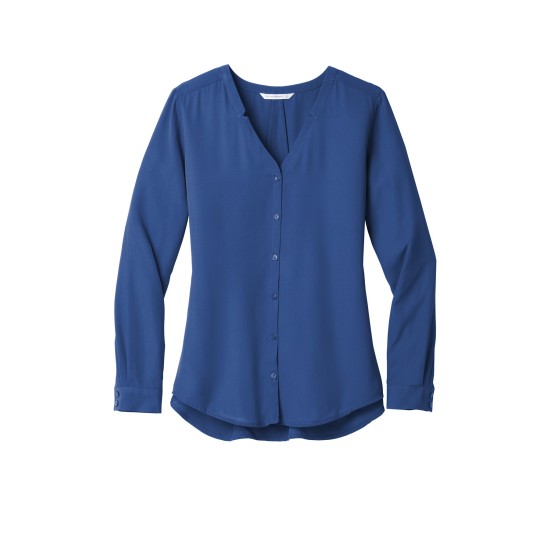 Port Authority® Ladies Long Sleeve Button-Front Blouse. LW700