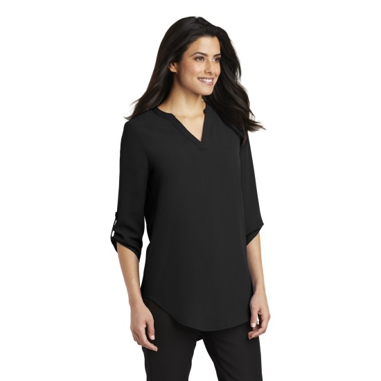 Port Authority® Ladies 3/4-Sleeve Tunic Blouse. LW701