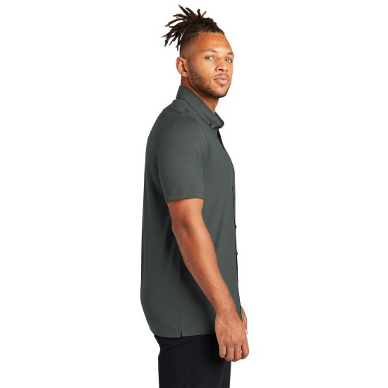 MERCER+METTLE Stretch Pique Full-Button Polo MM1006