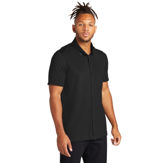 MERCER+METTLE Stretch Pique Full-Button Polo MM1006