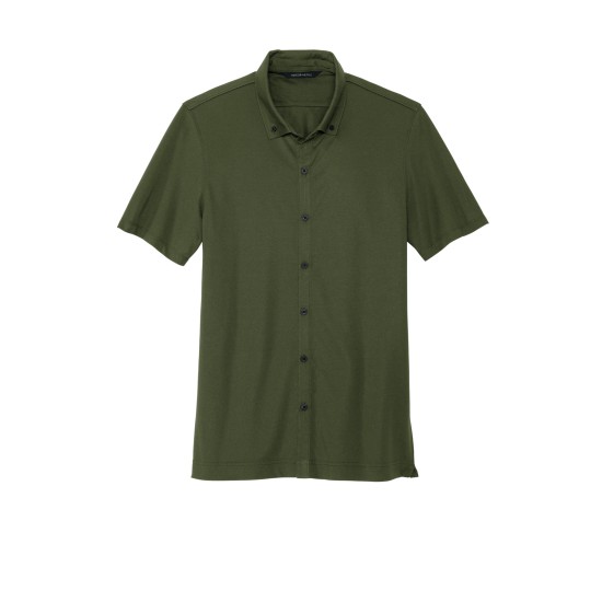 MERCER+METTLE Stretch Pique Full-Button Polo MM1006