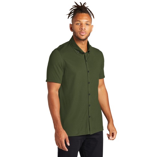 MERCER+METTLE Stretch Pique Full-Button Polo MM1006