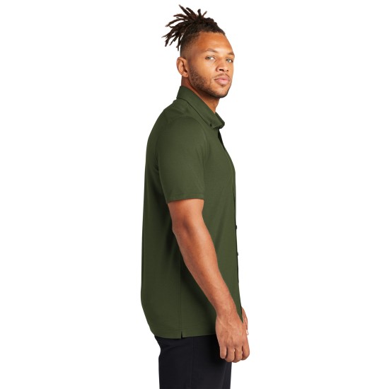 MERCER+METTLE Stretch Pique Full-Button Polo MM1006